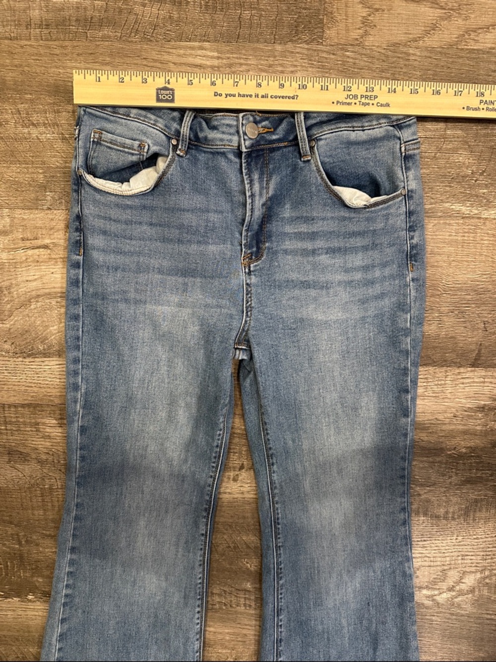Risen Light Blue Wide-Leg Flare Jeans Size 31 - Picture 3 of 6